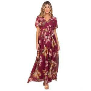 Floral Maternity Maxi Dress